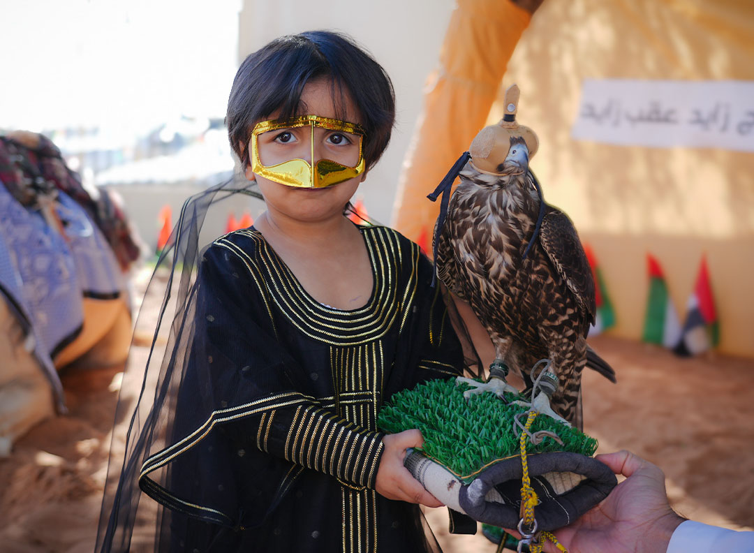 Sharjah Falconers Club Participates in the 54th Union Day Celebrations at Al Thamid Nursery