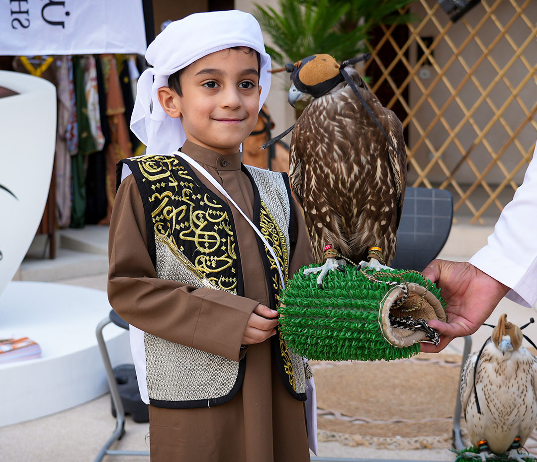 Sharjah Falconry Club Participates in Haq Al Laila Event at Sharjah Fort